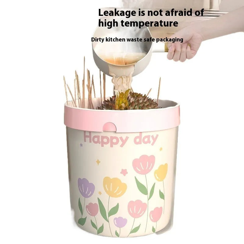 Pink degradable drawstring garbage bags with argy wormwood mosquito repellent.