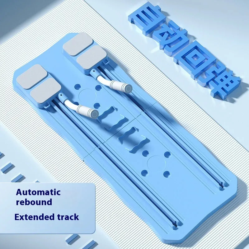 Blue multi-functional fitness board for abdominal exercises and core training at home