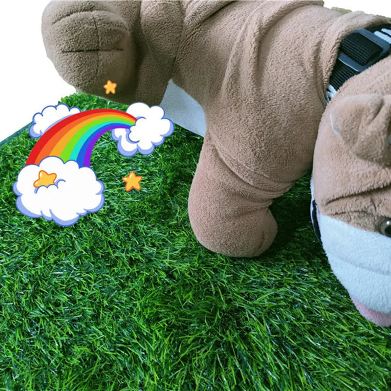 Green realistic dog grass pee pad for indoor outdoor potty training washable mat
