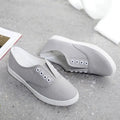 Low-top canvas casual shoes with cloth lining and plastic sole in multiple colour options