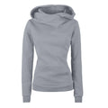 Women's irregular long sleeve sweater in solid colour casual pullover polyester fibre top