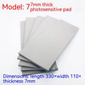 Black and grey plastic light-sensitive seal mat showing 7mm, 4mm, and 2mm thickness options.