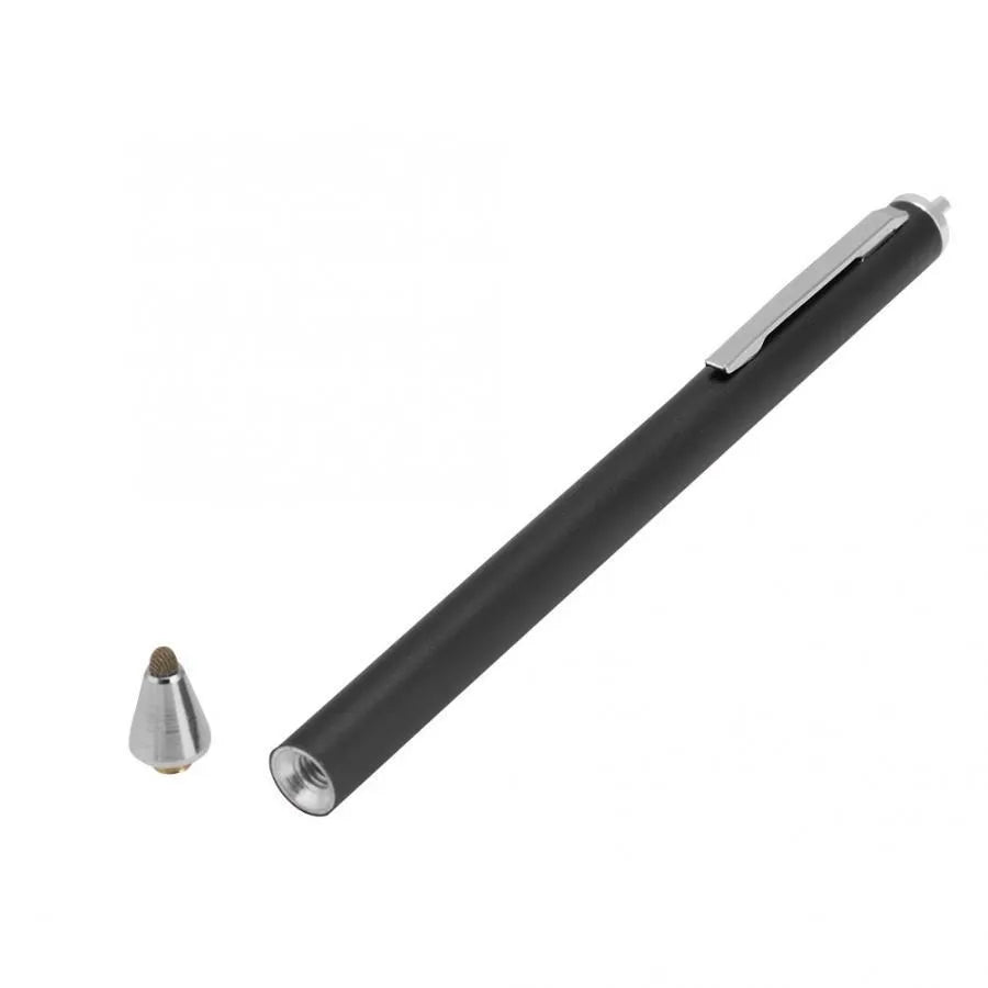 Metal-shell digital stylus for tablet and phone touch screens, shown in multiple colour options.