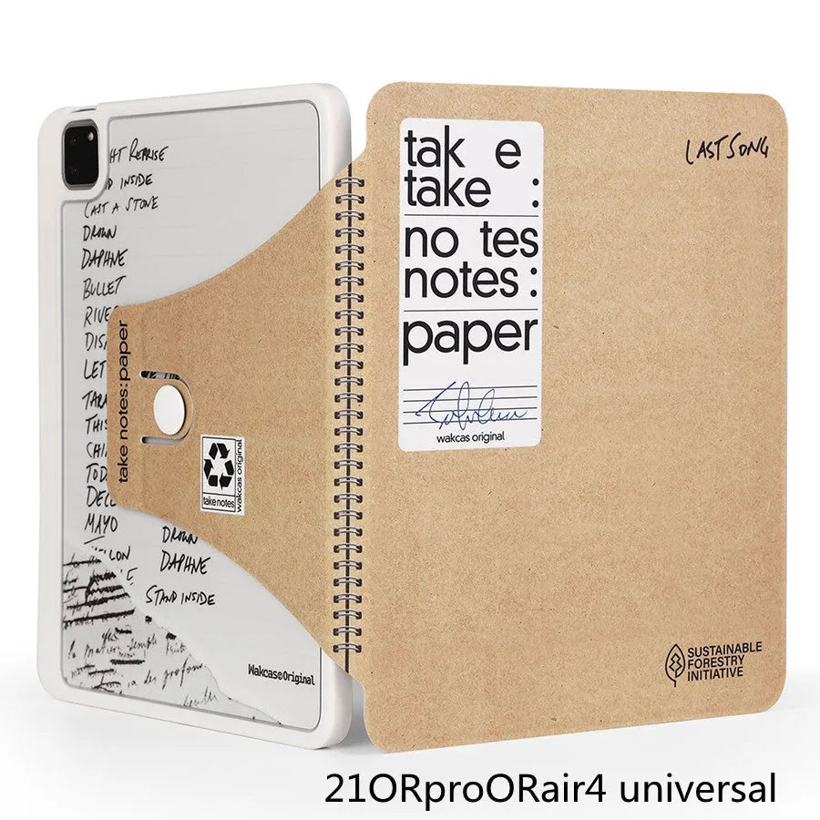 TPU kraft paper pattern tablet case for iPad showing fall protection back panel