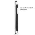 Silicone snap on pen case for Apple Pencil 1st and 2nd generation in black, gray, and white