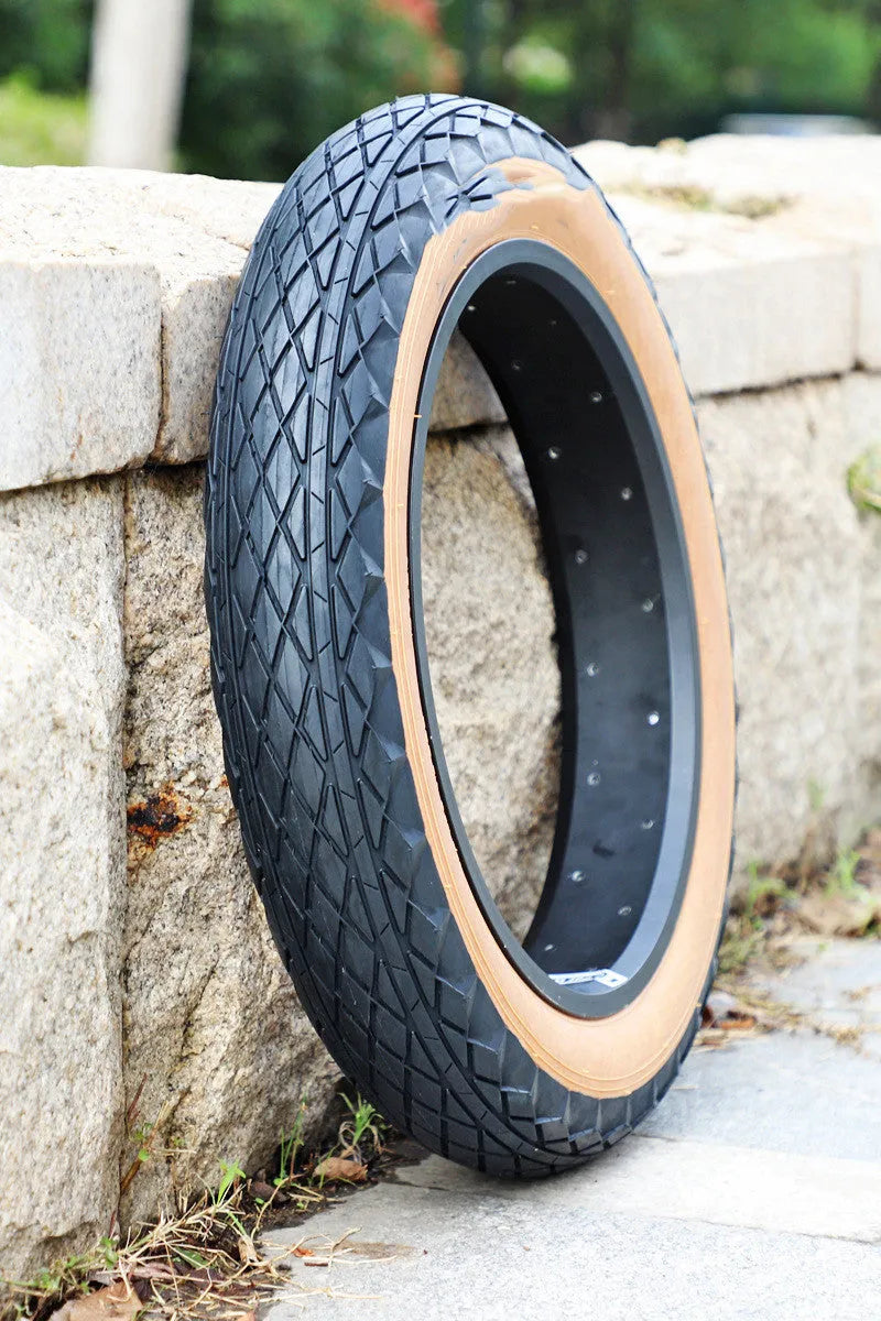 20x4.0 inch brown rubber tyre with skin edge finish for snowmobile electric powered beach car