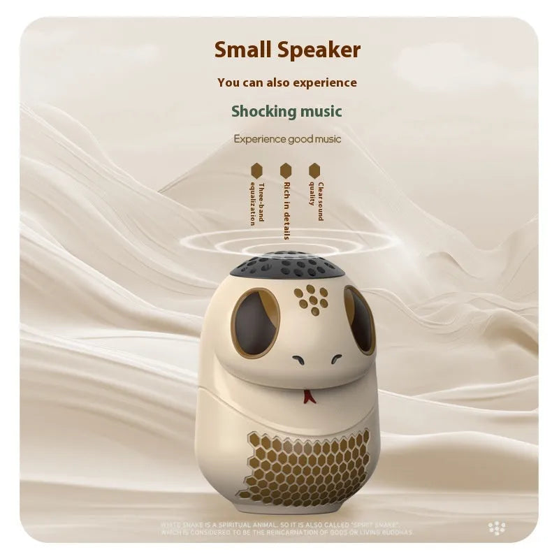 TK900 White portable Bluetooth speaker with USB charging port and functional controls