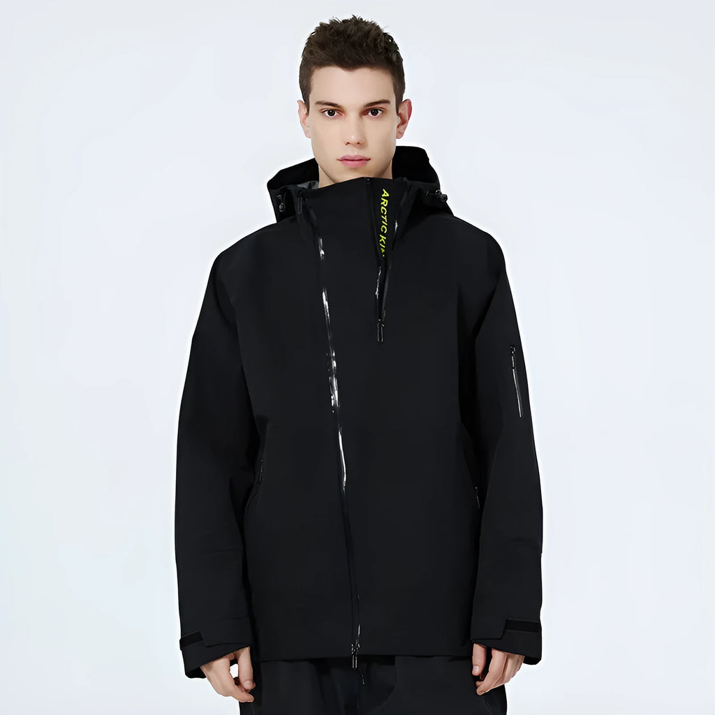 Unisex thin windproof waterproof ski suit in black, grey, yellow or liner colours for winter sports