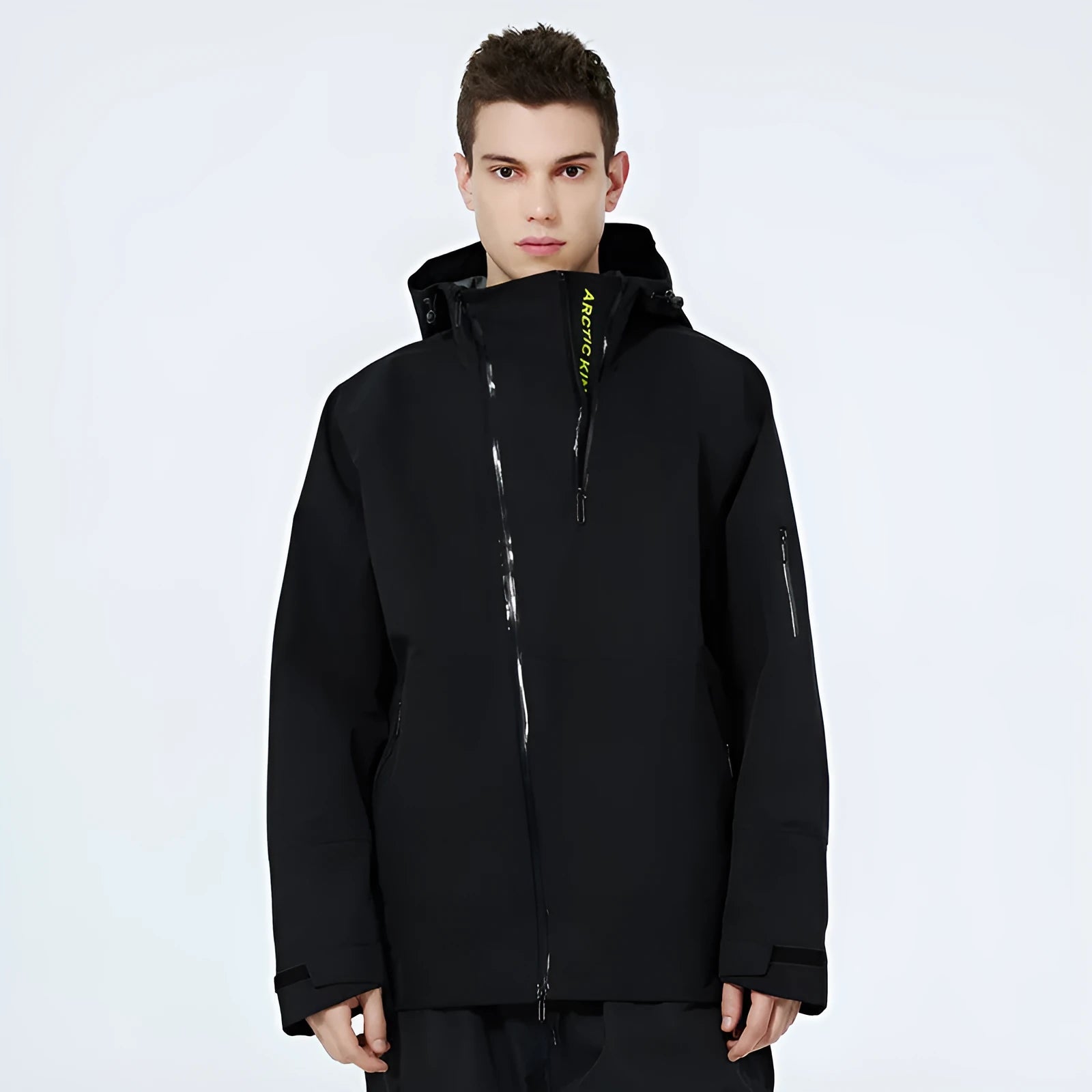 Unisex thin windproof waterproof ski suit in black, grey, yellow or liner colours for winter sports