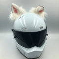 Colourful ABS plastic cat ears and matching tail helmet ornament set for motorcycle