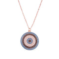 18K gold plated copper clavicle chain necklace with snake bone chain and zircon pendant, adjustable 21-50cm