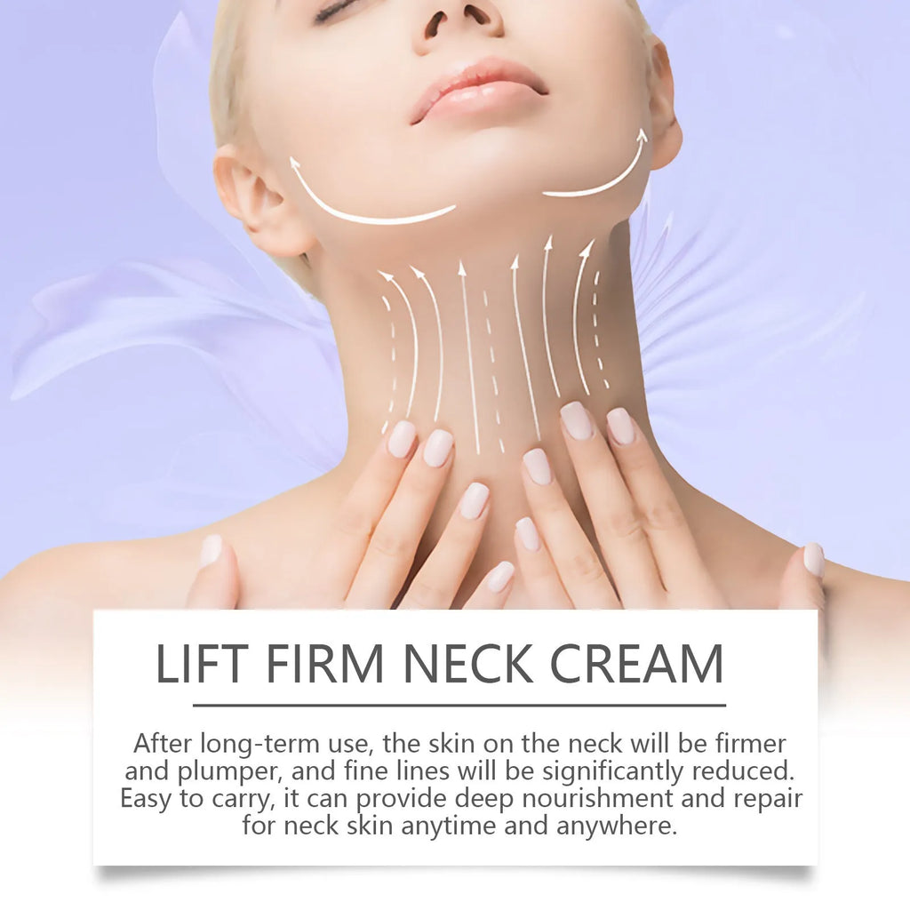 50g neck skin cream jar with hyaluronic acid and coffee extract for moisturising and firming