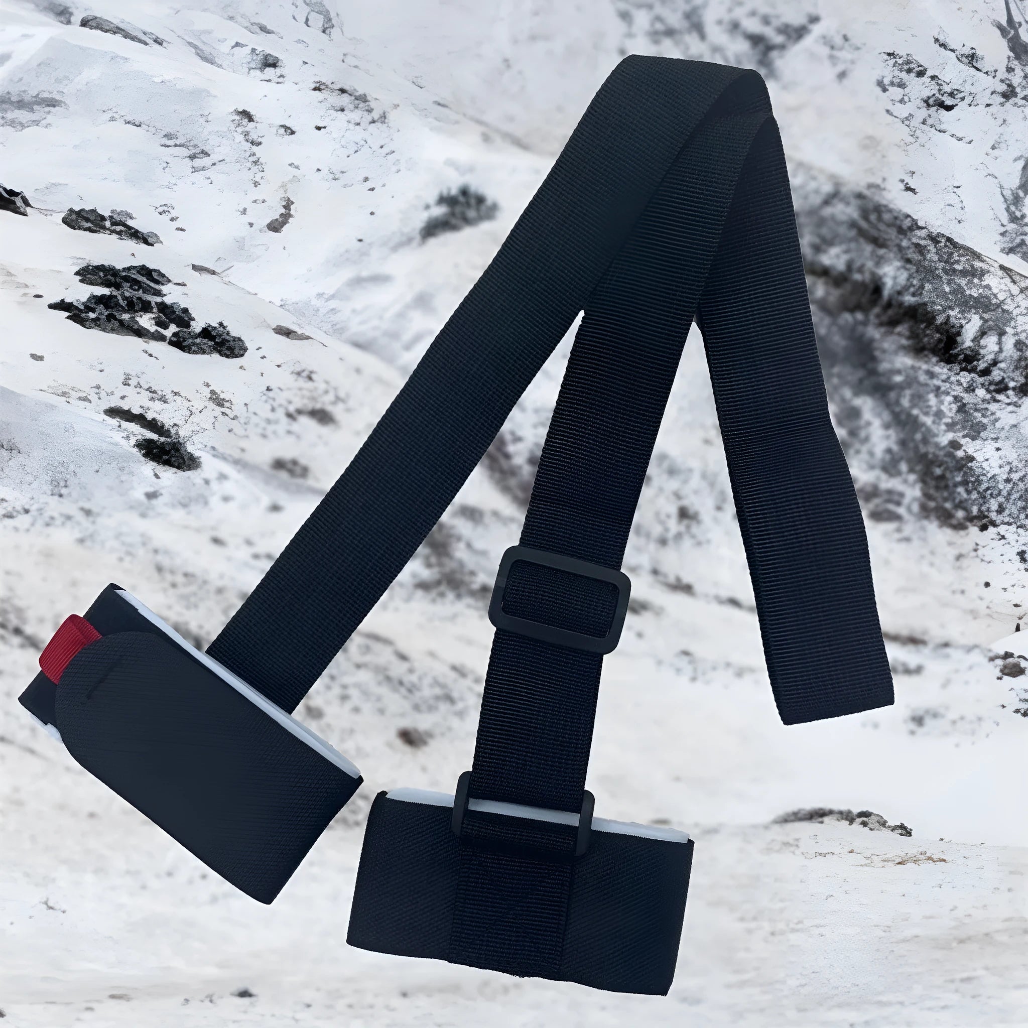 Fixed sewing skiing bandage shoulder strap in adjustable hook and loop design