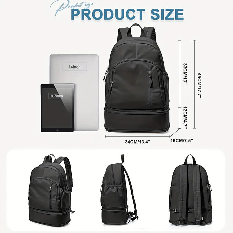 Women's casual backpack in grey colour showing curved shoulder straps and contrast stitching details