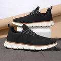 Men's casual sneaker with mesh upper in black or grey colour with round toe design