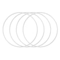 Set of four 18-inch car wheel hub guard circles in assorted colours showing scratch-resistant rim protection rings