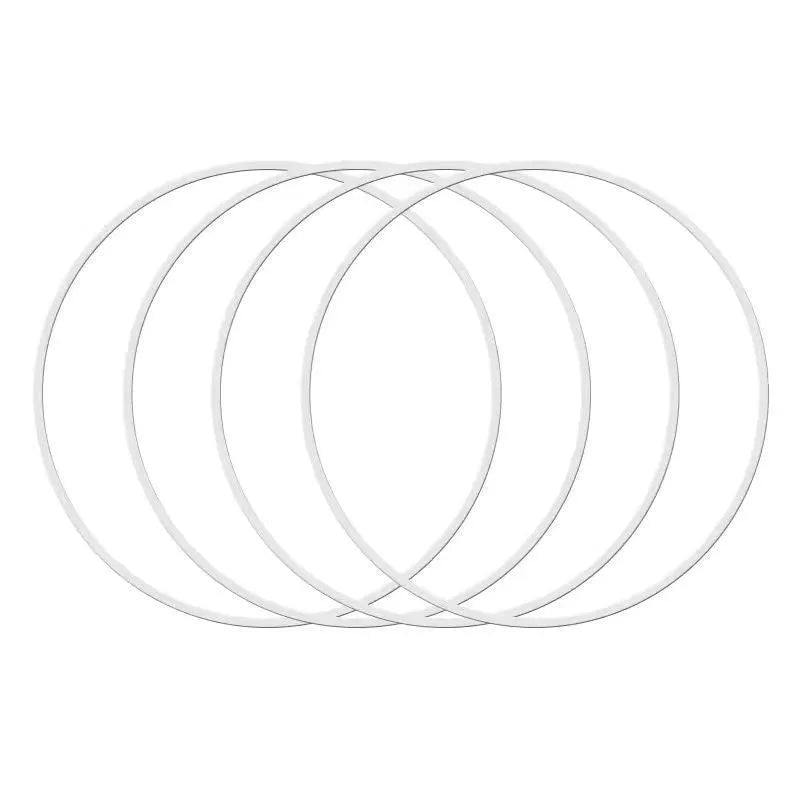 Set of four 18-inch car wheel hub guard circles in assorted colours showing scratch-resistant rim protection rings