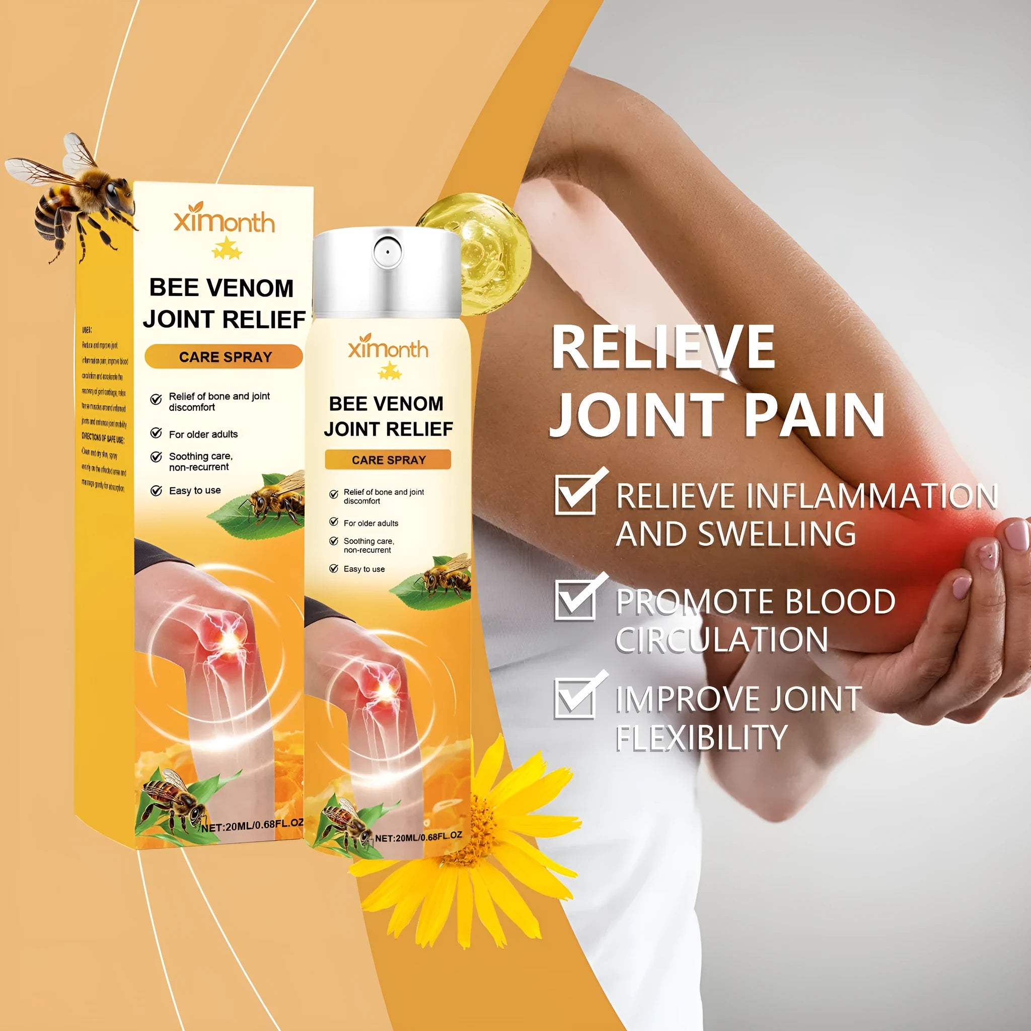 20ml bottle of daily nourishing body care spray with spray nozzle