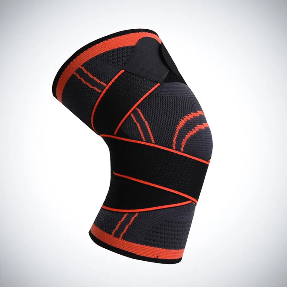 Non-slip nylon knee pads for sports protection in multiple colours on a neutral background.