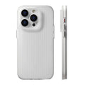 iPhone 15 Pro Max phone case with skin-sensitive striped sand non-slip texture, frosted black hard shell