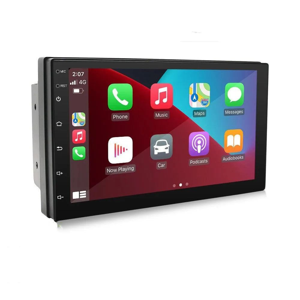 Black universal car MP5 player with 7-inch screen for GPS navigation in vehicles