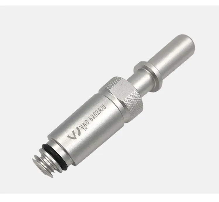 Silver metal VAS6262-9 transmission refuelling joint tool for manual gearbox service.
