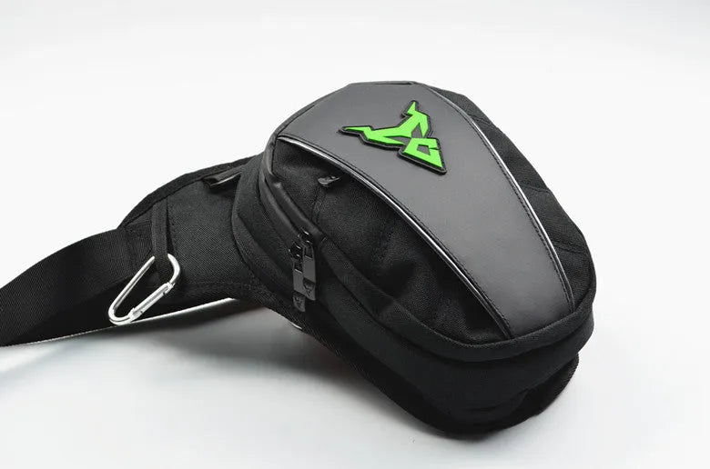 0105MC motorcycle leg bag in 1200D Oxford cloth with 29cm dimensions and red blue green grey colour options
