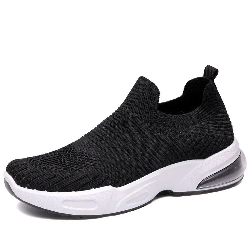 Breathable mesh slip-on sock shoes with a low-top design and PVC sole in various colours