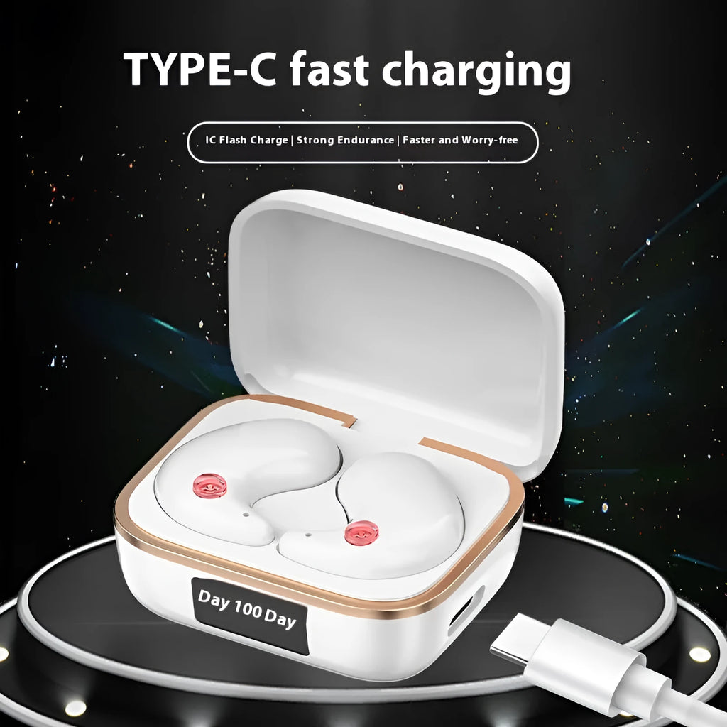 Mini J11 wireless Bluetooth headset in black in-ear sports style with charging bay
