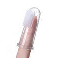 Transparent liquid silicone baby finger stall toothbrush for oral cleaning