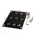 American-style metal licence plate frame with integrated trailer hook for vehicle modification