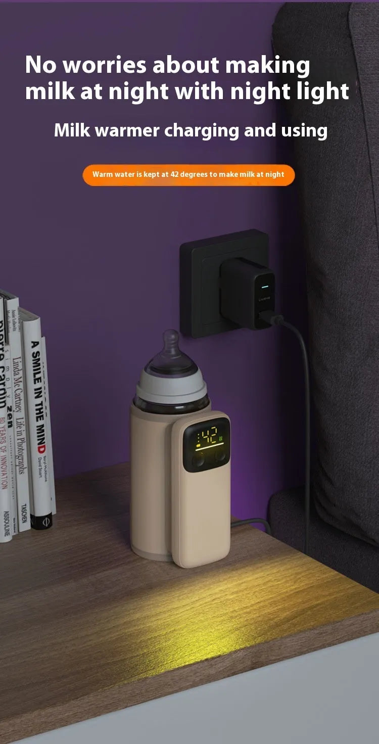Universal baby bottle insulation cover with heating function and 8000mAh fast-charge battery