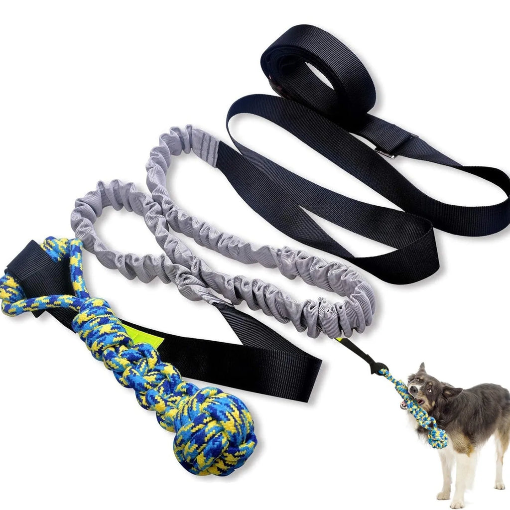 Green cotton thread dog tug rope toy with corncob design for tug-of-war.