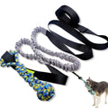 Green cotton thread dog tug rope toy with corncob design for tug-of-war.