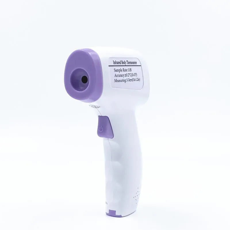 White digital non-contact thermometer with LCD display for temperature measurement