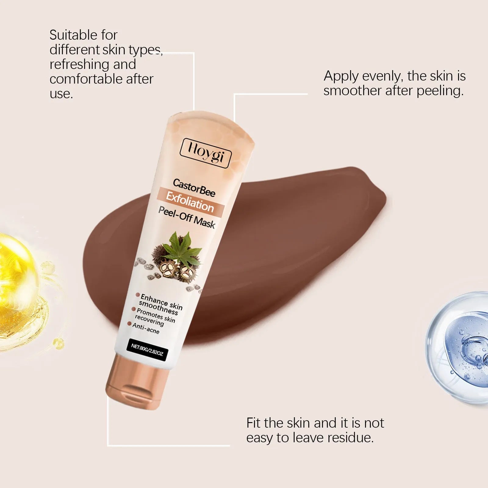 Single-pack Mild Cutin Tearing Mask in 80g size for facial hydration and gentle exfoliation