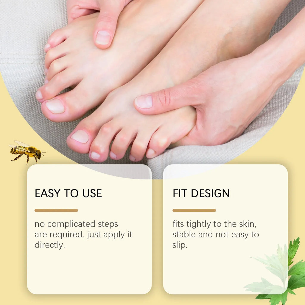 Pack of 10 Slimming Care Foot Patches with bee venom and mugwort for universal skin types.