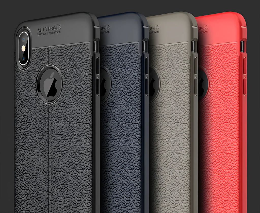 WeFor OnePlus phone case with PU leather texture and soft silicone edges in multiple colour options
