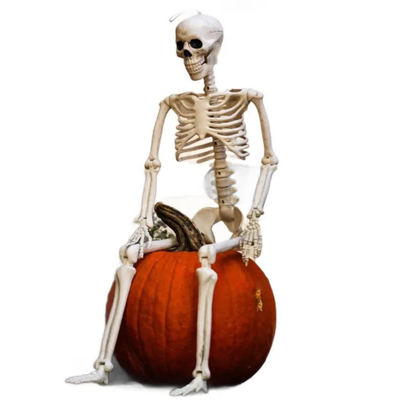 90cm movable plastic Halloween skeleton model with new skull men design