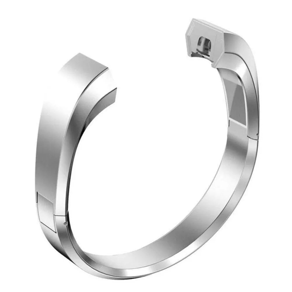 Stainless steel Fitbit Alta replacement bracelet with deployment buckle clasp in black, gold, rose gold, or silver.