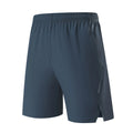 Men's black ice silk sports shorts with mid waist and shorts length for athletic wear