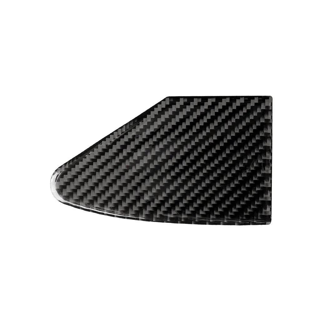 Carbon fibre USB charging port decorative sticker with 3M adhesive backing.