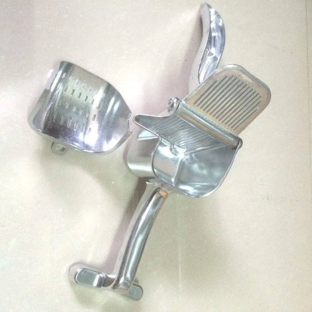 Silver heavy duty lemon squeezer with extra large bowl and lever press mechanism