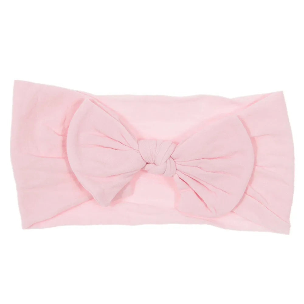 Bohemian children's hairband with wide nylon bow in Army Green, 10.5 x 7.5 cm bow, cloth band
