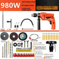1980W aluminum shell reinforced impact drill with accessories including drill bit sleeve and cutting sleeve