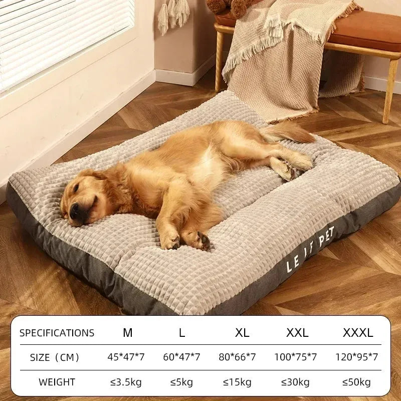 Coffee-colour removable fleece dog bed with cushion shown in medium size