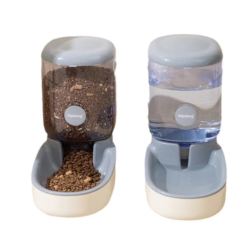 Grey automatic pet water dispenser with 3.8L capacity for cats and dogs