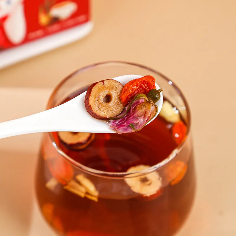 150g box of brown sugar ginger and jujube tea blend with red dates, wolfberries and natural ingredients