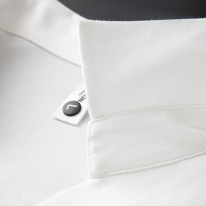 Men's slim fit lapel polo short-sleeved T-shirt in a cotton blend fabric