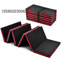 Large blue folding EVA foam kneeling mat for car repair and gardening, shown unfolded and folded.